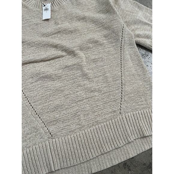 NWT Banana Republic Women Cotton Blend Slouchy Sweater T-Shirt S Ivory Cream $85 - Picture 8 of 9